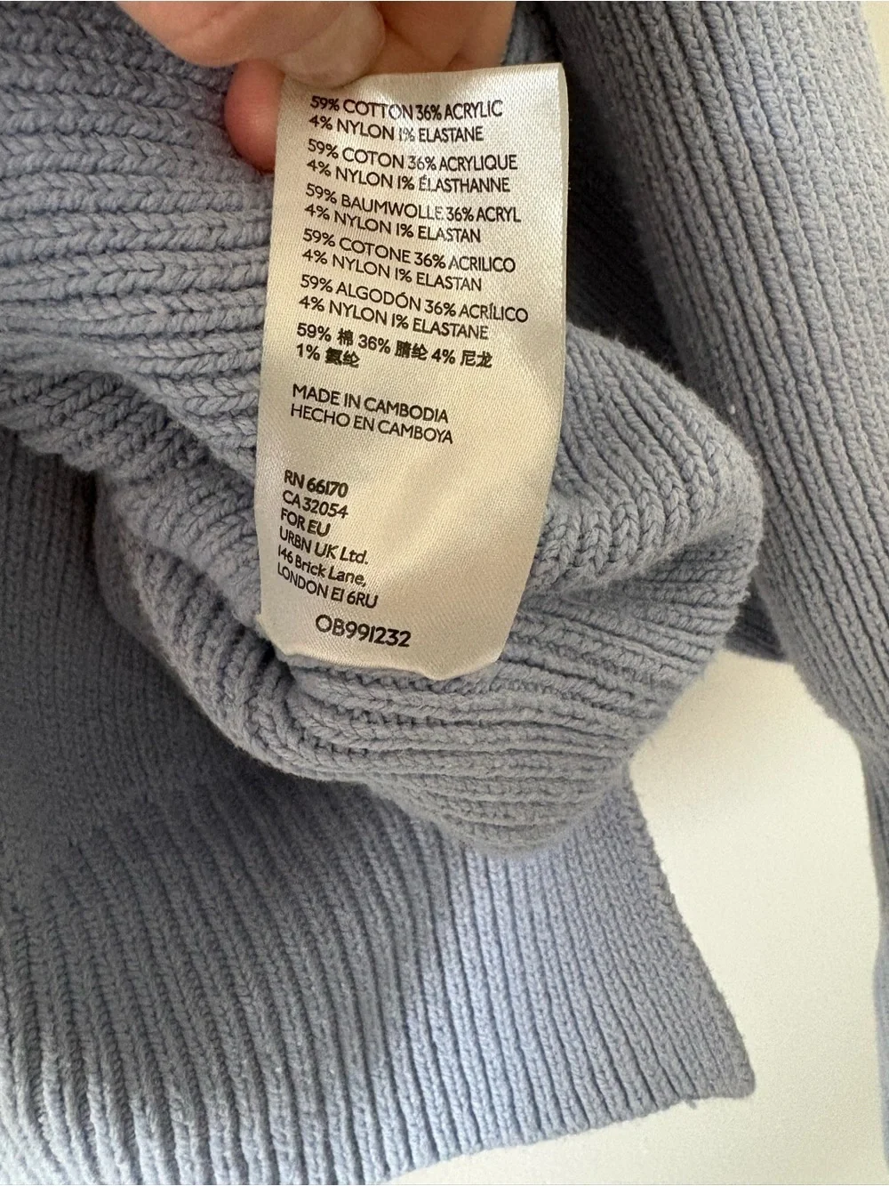 Free People Easy Street Tunic Sweater Light Blue Ribbed Mockneck Small